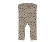 Lysebrune leggings med print af biler fra Name It 13240586  weathered teak